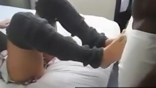 The young wife does black cock